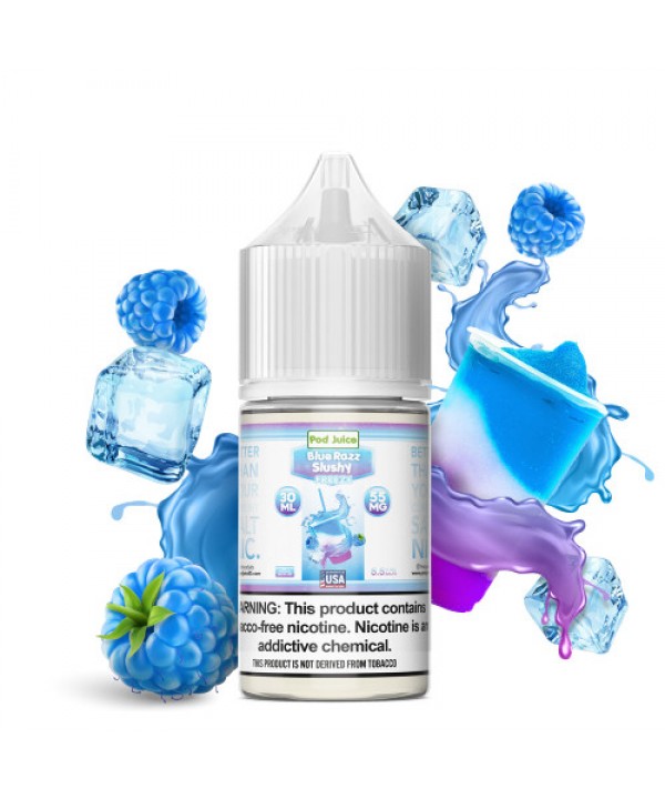 Blue Razz Slushy Freeze by Pod Juice Salt