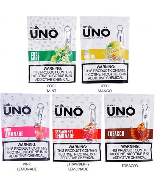 SKOL UNO Disposable Pod Device (3-Pack) | 270 Puff...